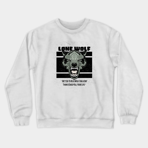 Lone Wolf Crewneck Sweatshirt by Tip Top Tee's